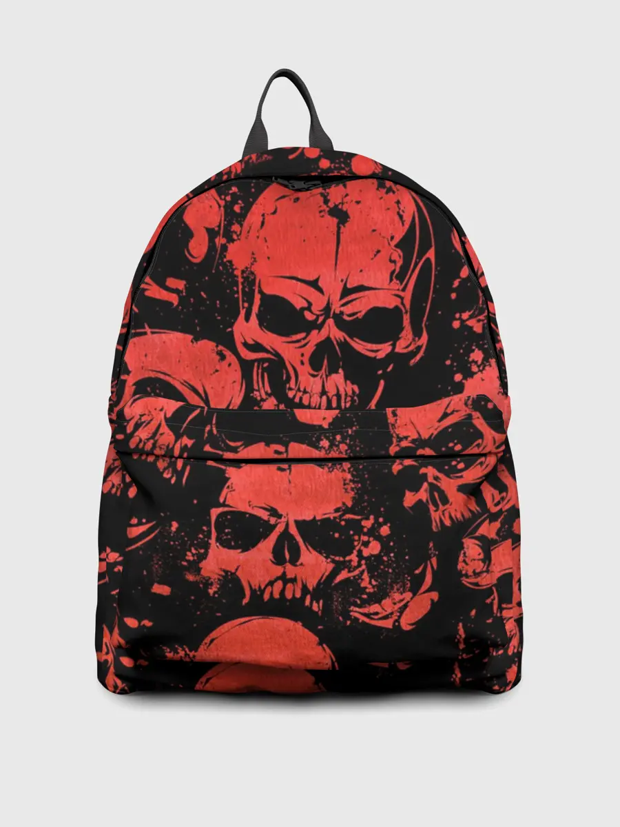 Рюкзак джинсовый / Skulls pattern