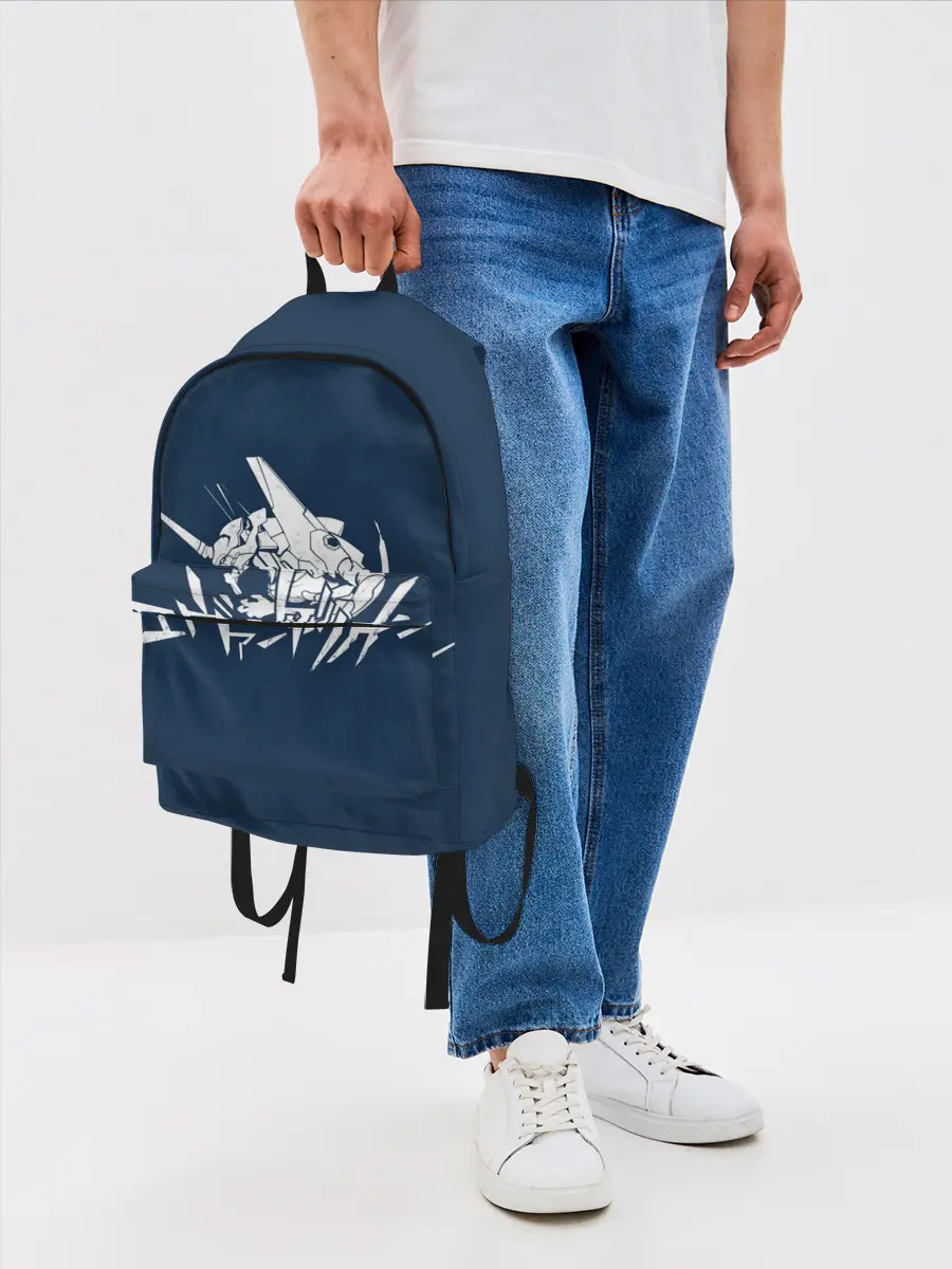Рюкзак джинсовый / Символика Евангелион