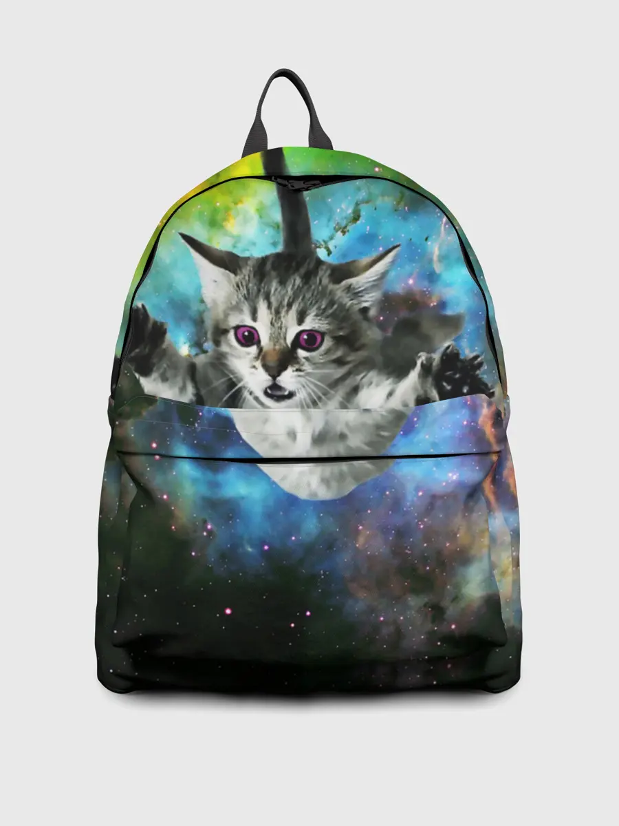 Рюкзак джинсовый / КОСМИЧЕСКИЙ КОТ