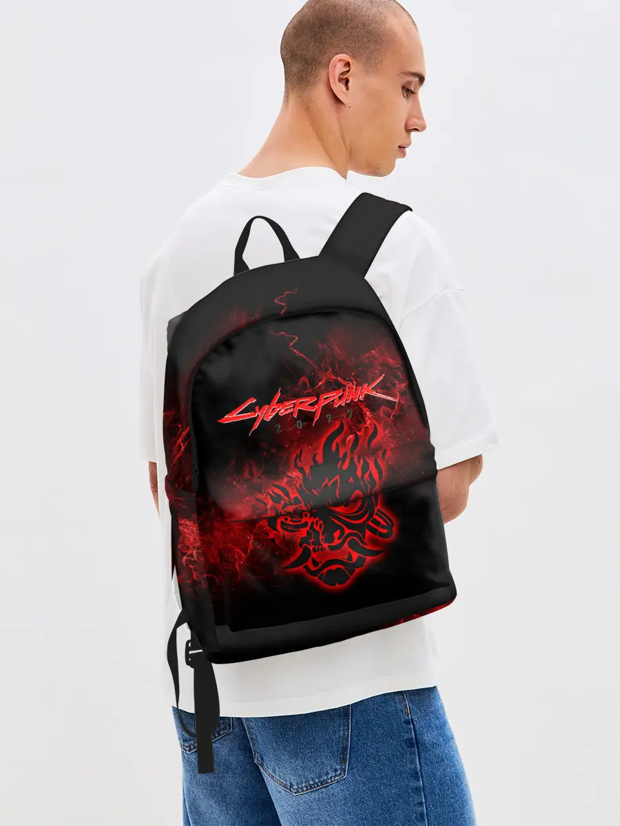 Рюкзак джинсовый / Cyberpunk 2077.