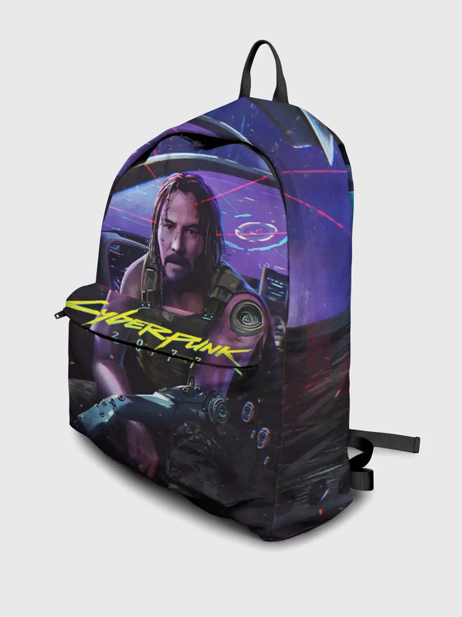 Рюкзак джинсовый / CYBERPUNK 2077 - КИАНУ