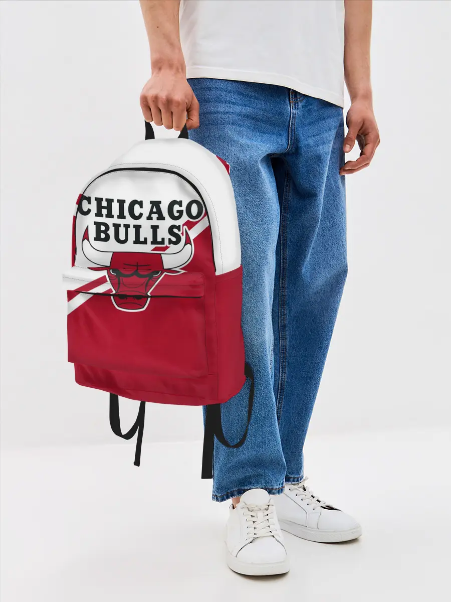Рюкзак джинсовый / Chicago Bulls Red-White