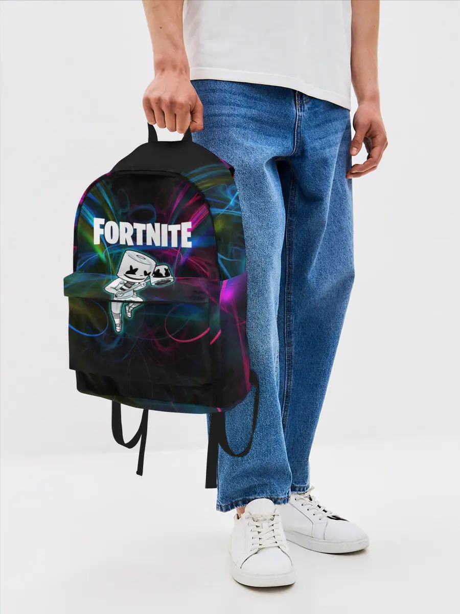 Рюкзак джинсовый / Fortnite x Marshmallow.