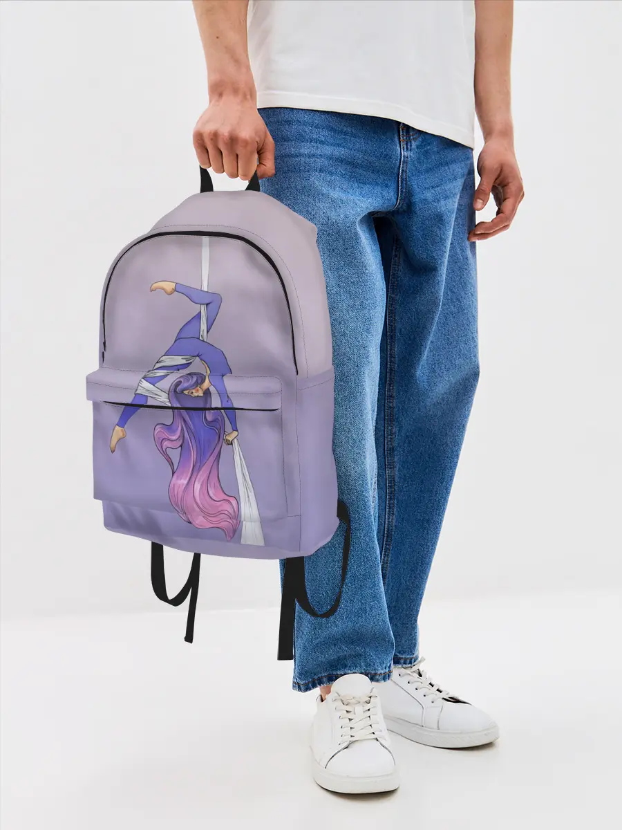 Рюкзак джинсовый / Гимнастка на полотне