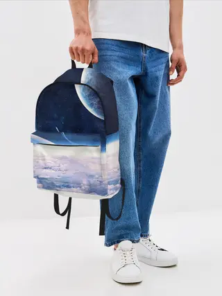 Рюкзак джинсовый / Космос