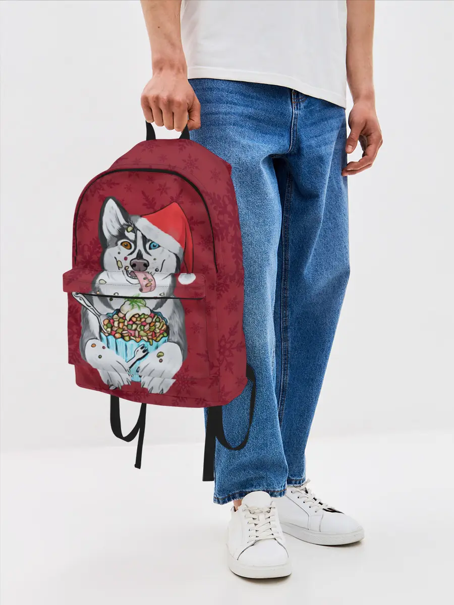 Рюкзак джинсовый / Christmas Husky