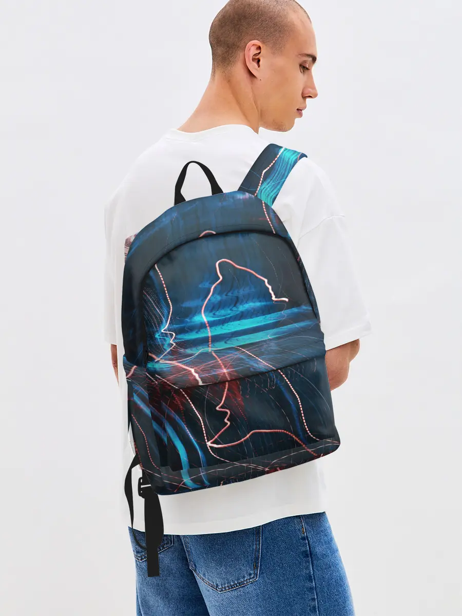 Рюкзак джинсовый / Freeze Light digital art