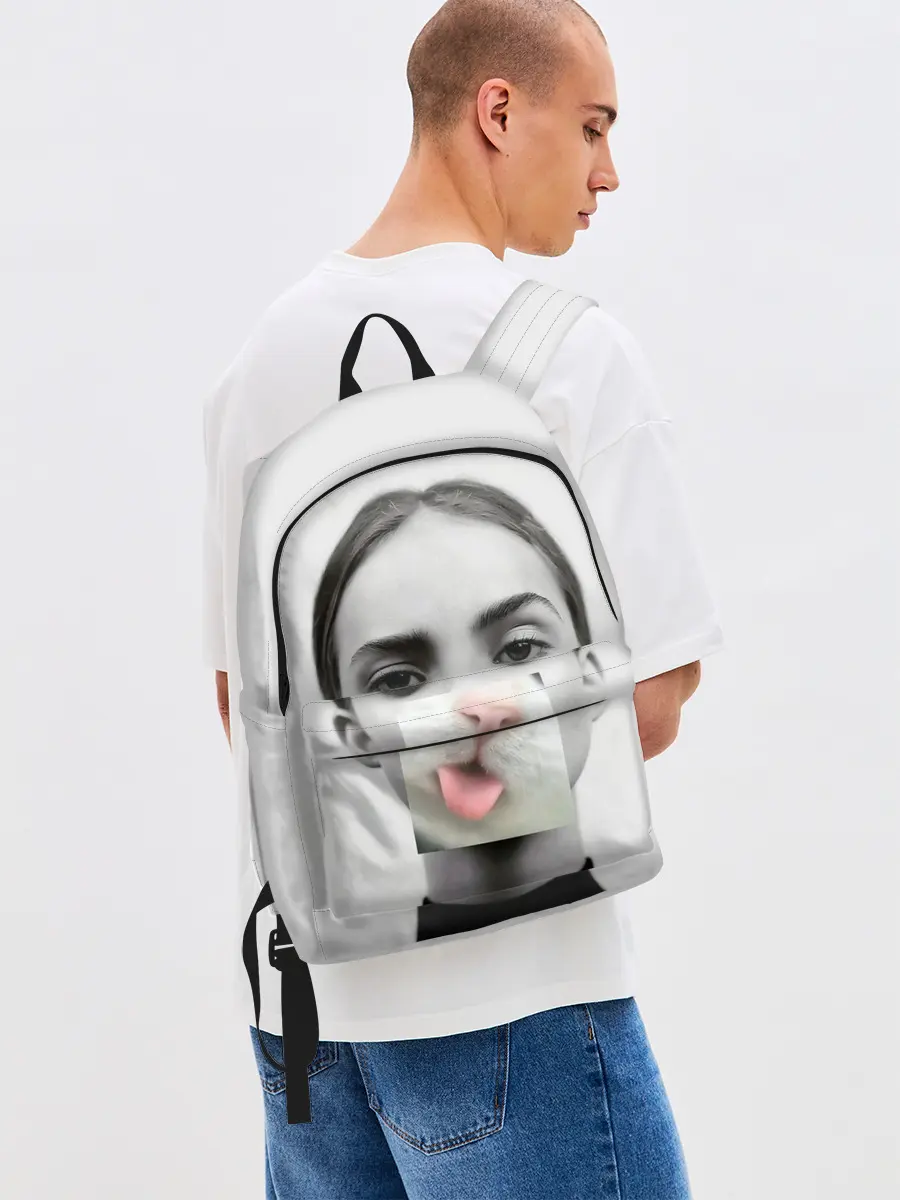 Рюкзак джинсовый / kitty face