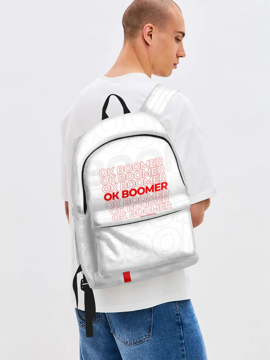 Рюкзак джинсовый / Ok boomer 3D
