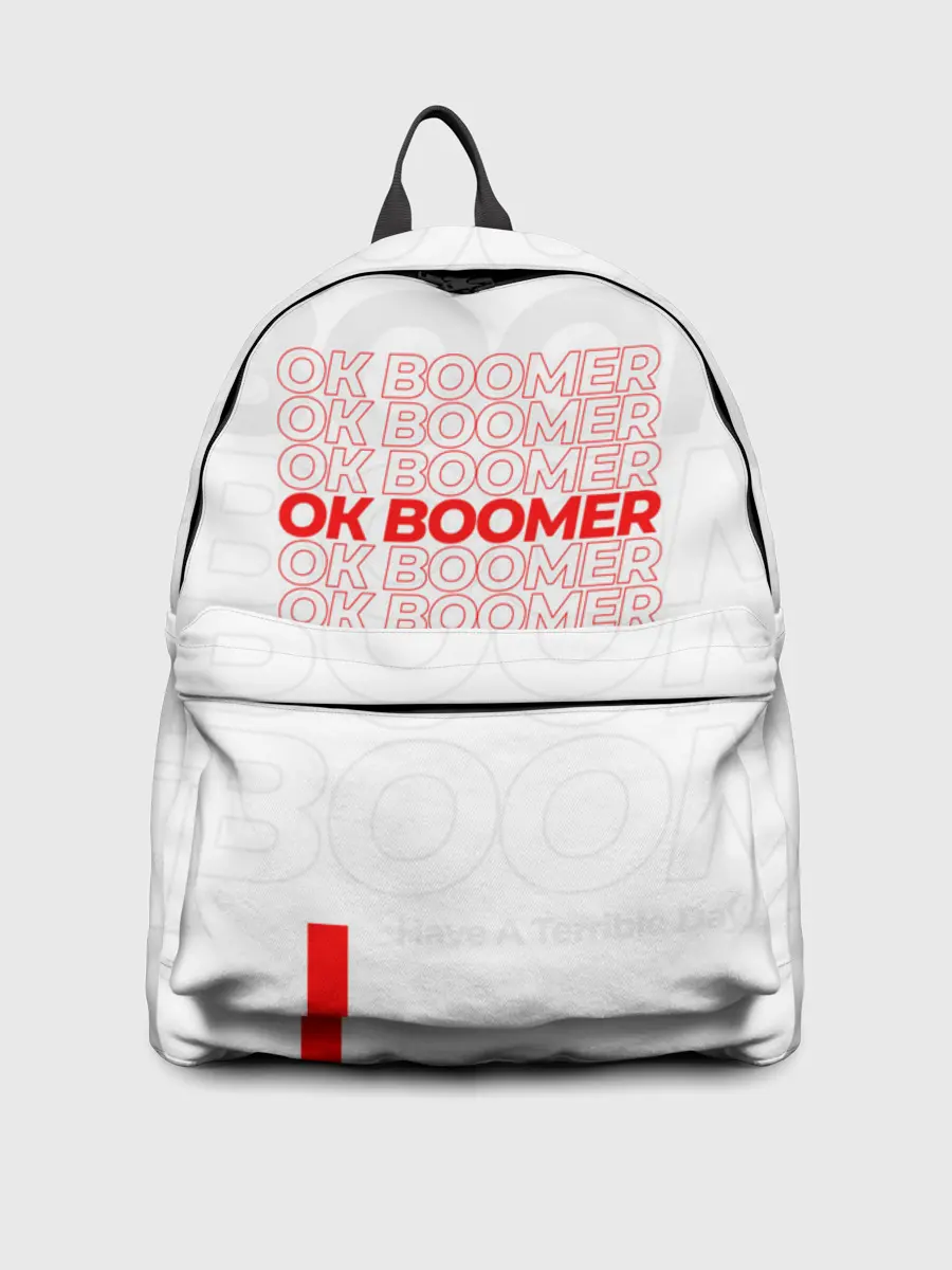 Рюкзак джинсовый / Ok boomer 3D