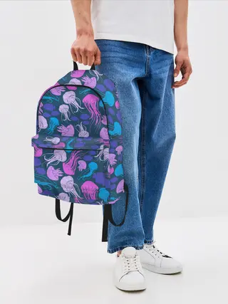 Рюкзак джинсовый / Медузы
