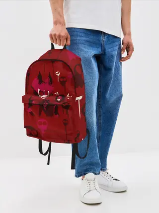 Рюкзак джинсовый / Hazbin Hotel