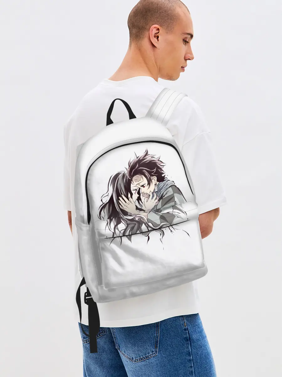 Рюкзак джинсовый / Kimetsu no Yaiba поцелуйчики