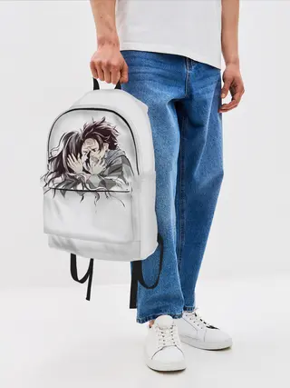 Рюкзак джинсовый / Kimetsu no Yaiba поцелуйчики