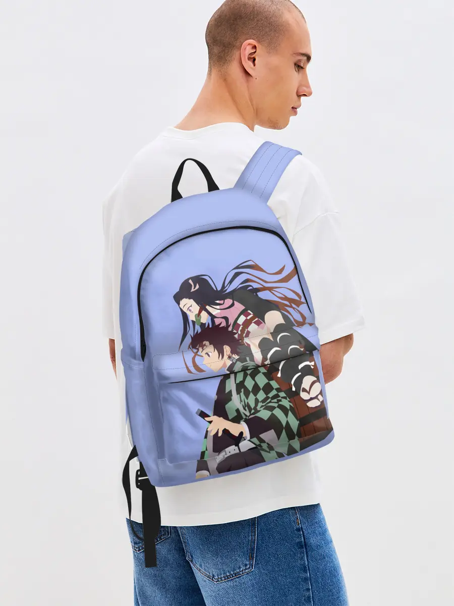 Рюкзак джинсовый / Tanjirou & Nezuko