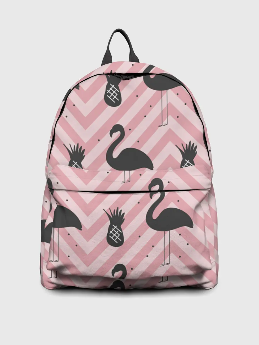 Рюкзак джинсовый / Черный фламинго