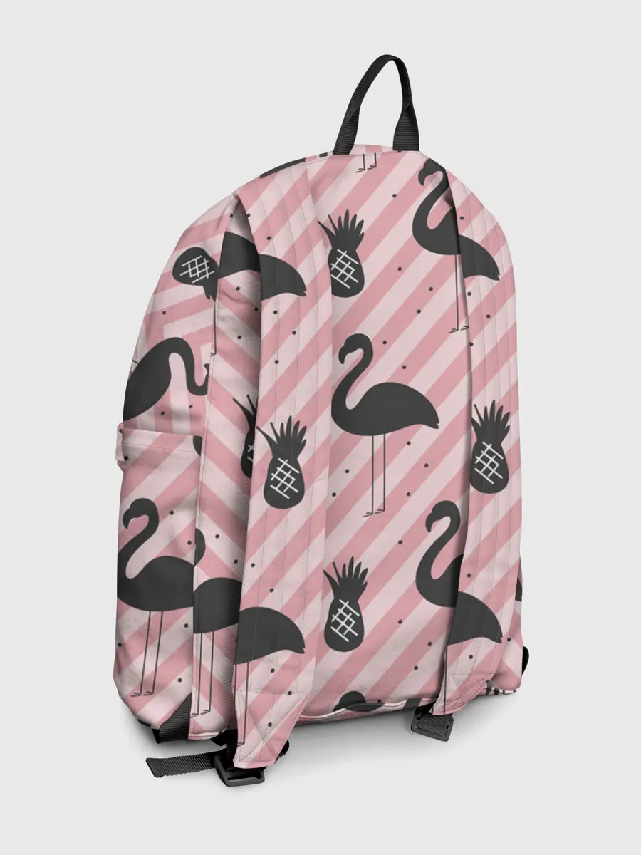 Рюкзак джинсовый / Черный фламинго