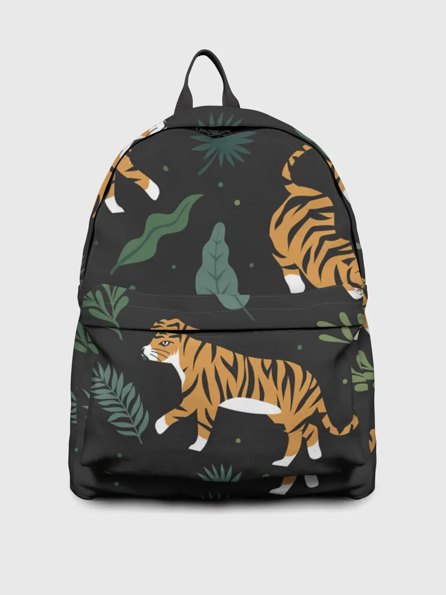 Рюкзак джинсовый / Тропический тигр