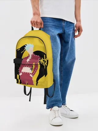 Рюкзак джинсовый / Ban желтый фон