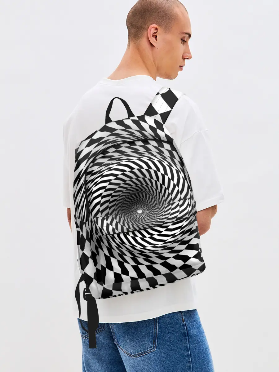 Рюкзак джинсовый / Оптические квадраты