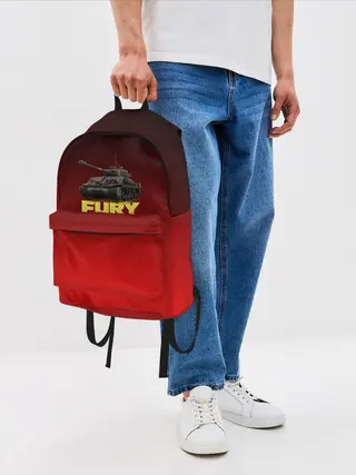 Рюкзак джинсовый / Танк ЯРОСТЬ