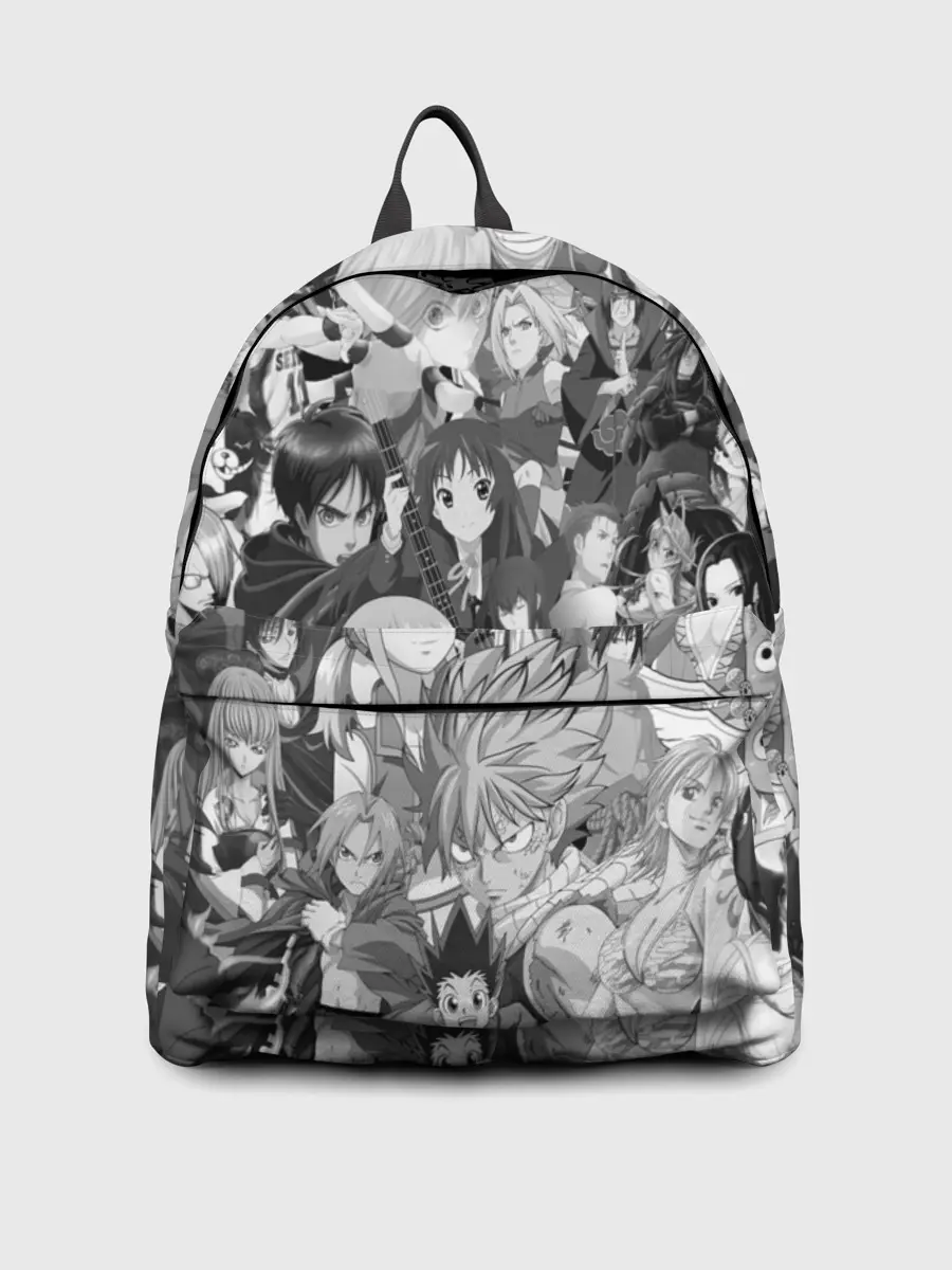 Рюкзак джинсовый / МНОГО ЧЕРНО-БЕЛЫХ АНИМЕ ДЕВОЧЕК
