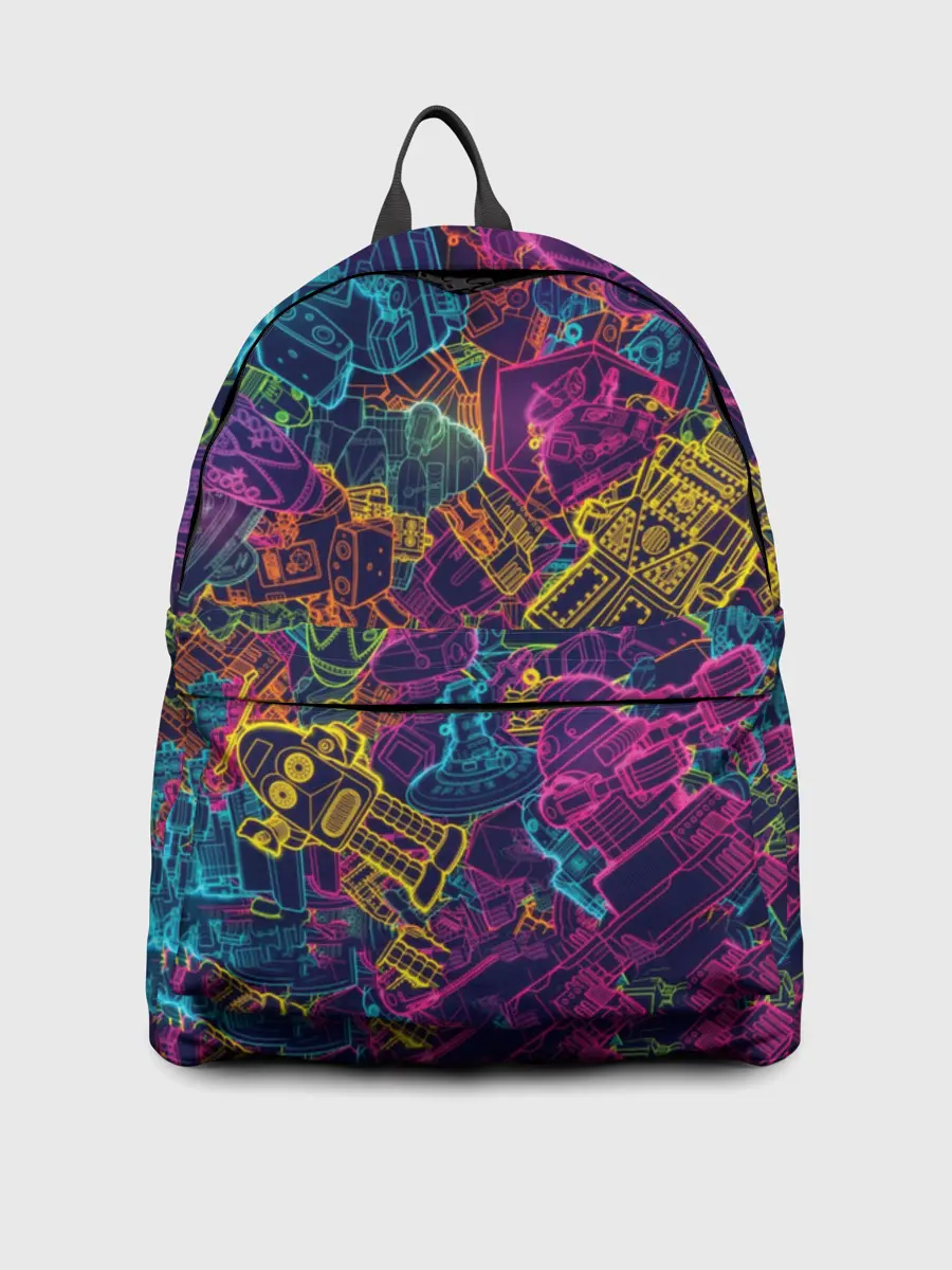 Рюкзак джинсовый / Neon Robots
