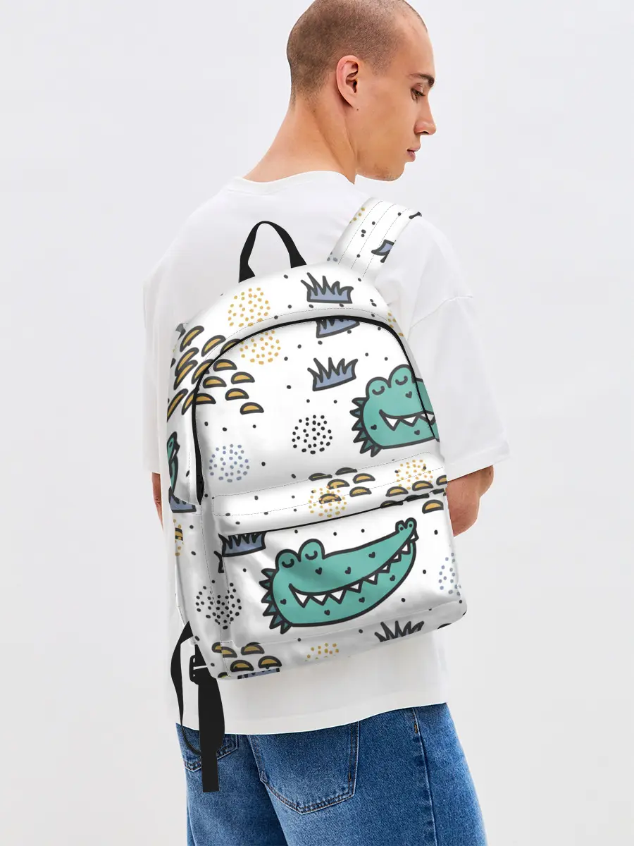 Рюкзак джинсовый / Милый крокодил