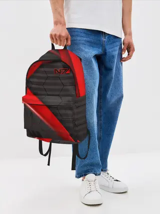 Рюкзак джинсовый / MASS EFFECT N7 | МАСС ЭФФЕКТ Н7