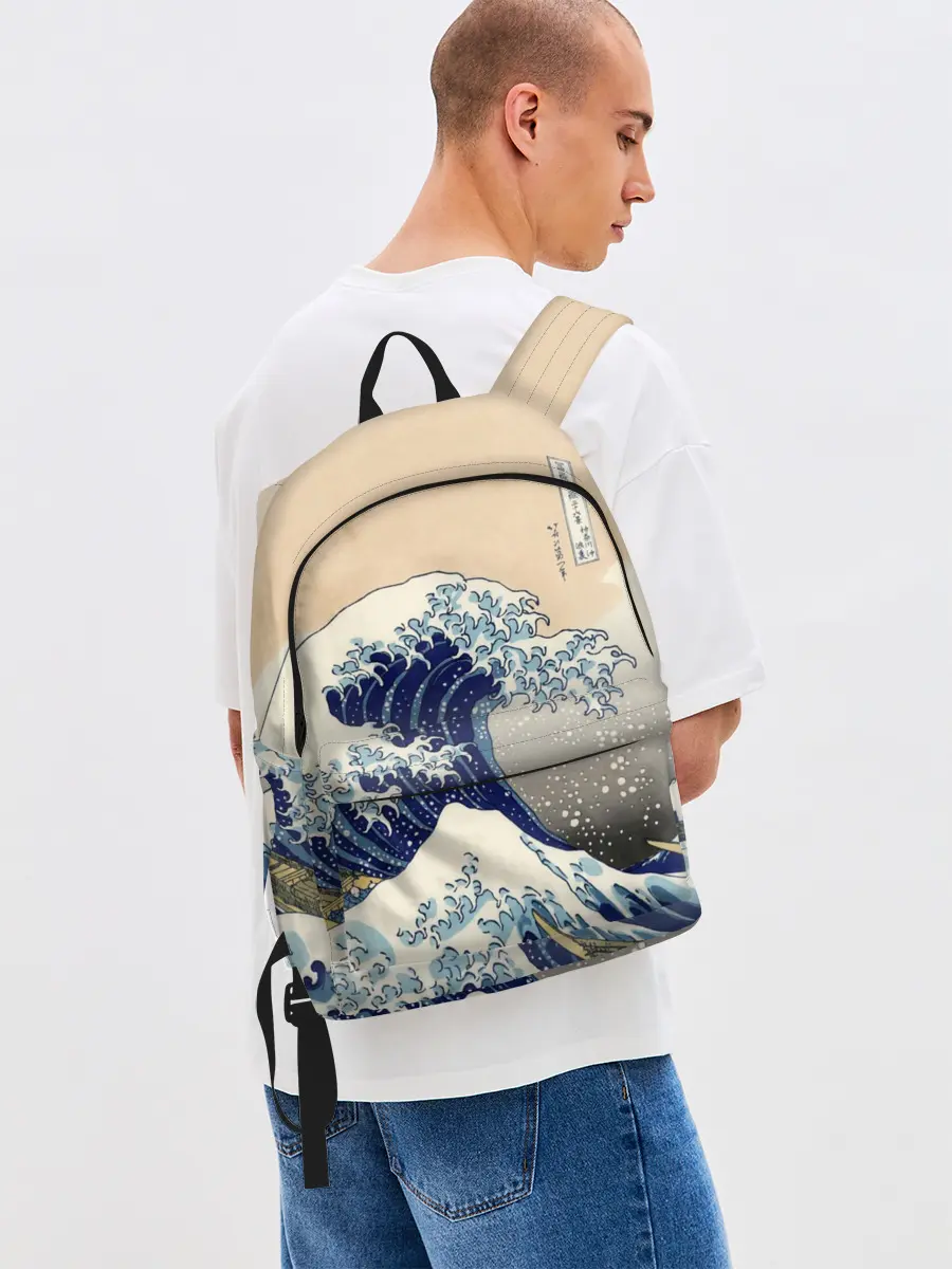 Рюкзак джинсовый / Kanagawa Wave Art