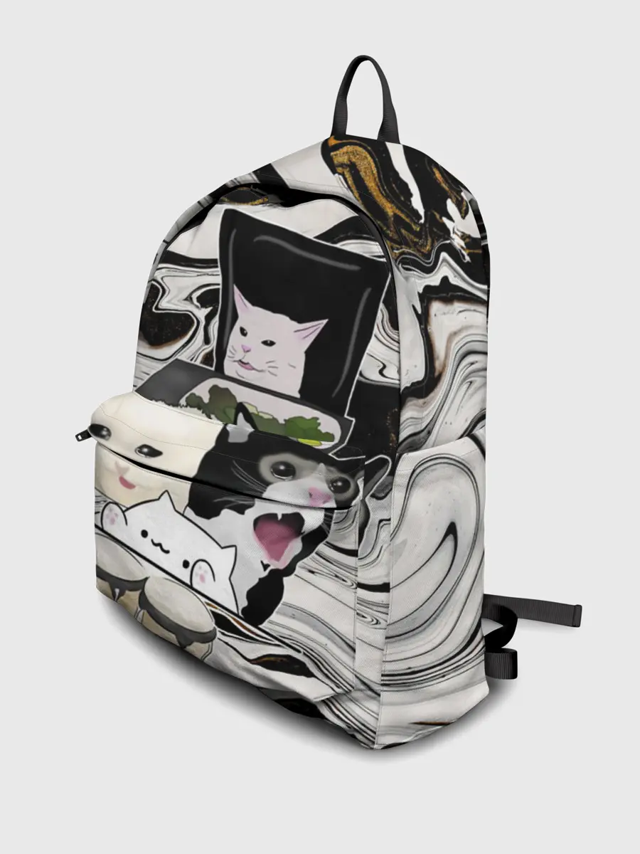 Рюкзак джинсовый / woman yelling at cat