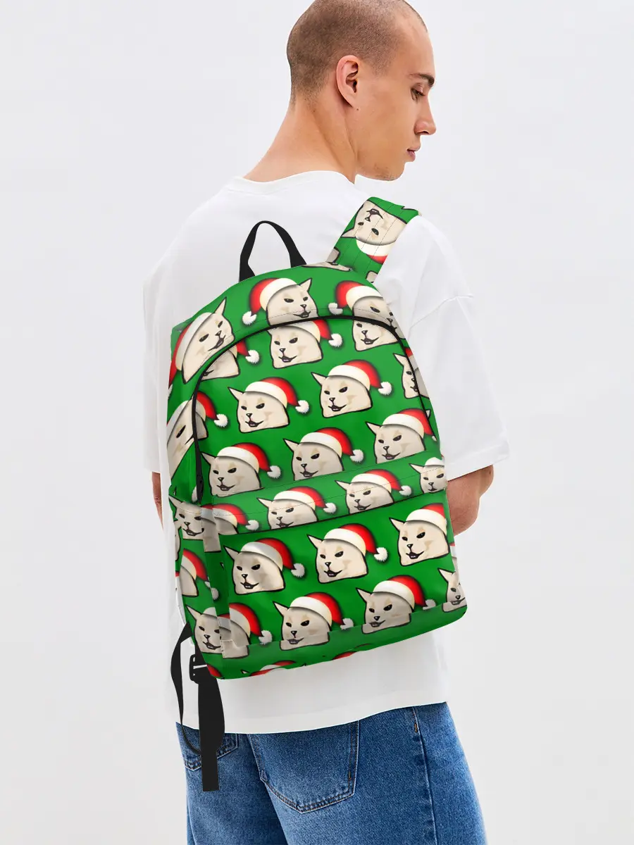 Рюкзак джинсовый / woman yelling at cat