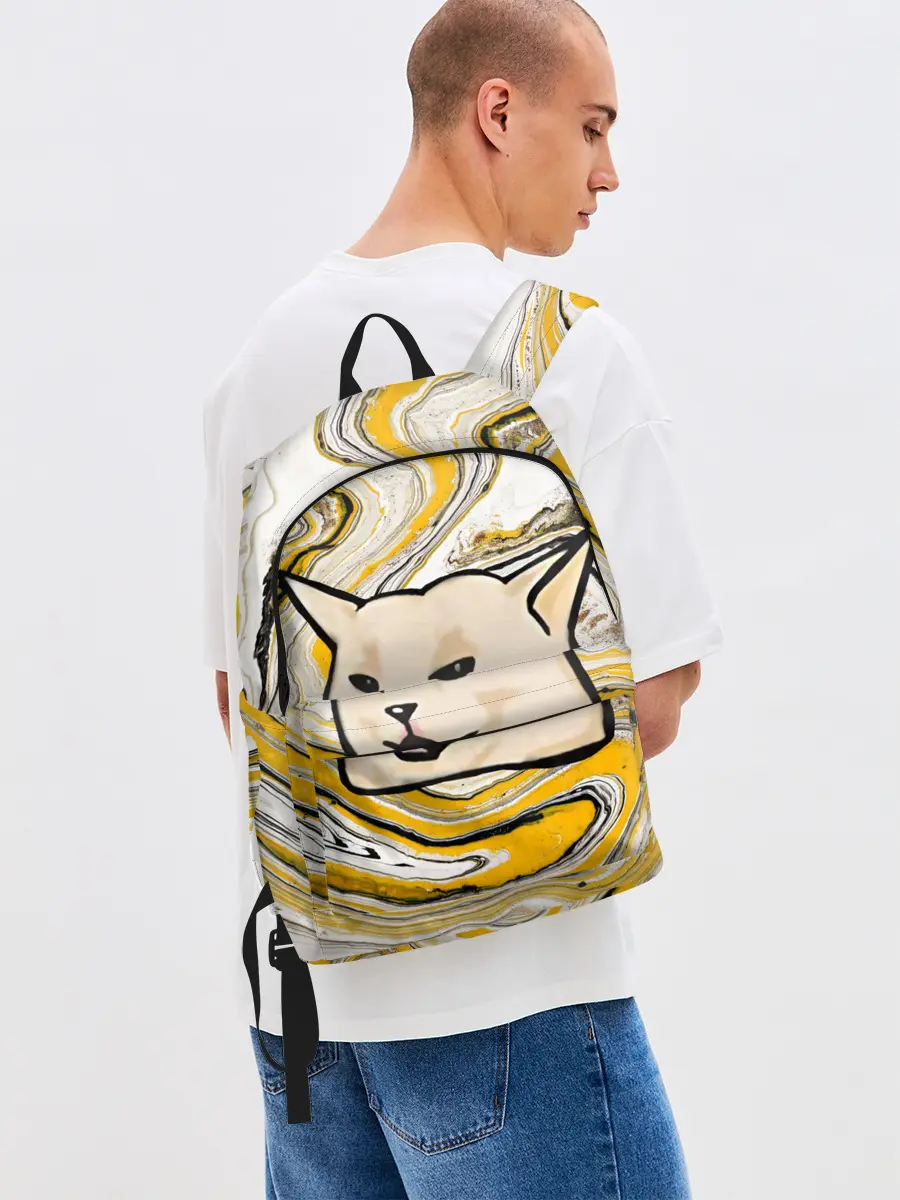 Рюкзак джинсовый / woman yelling at cat