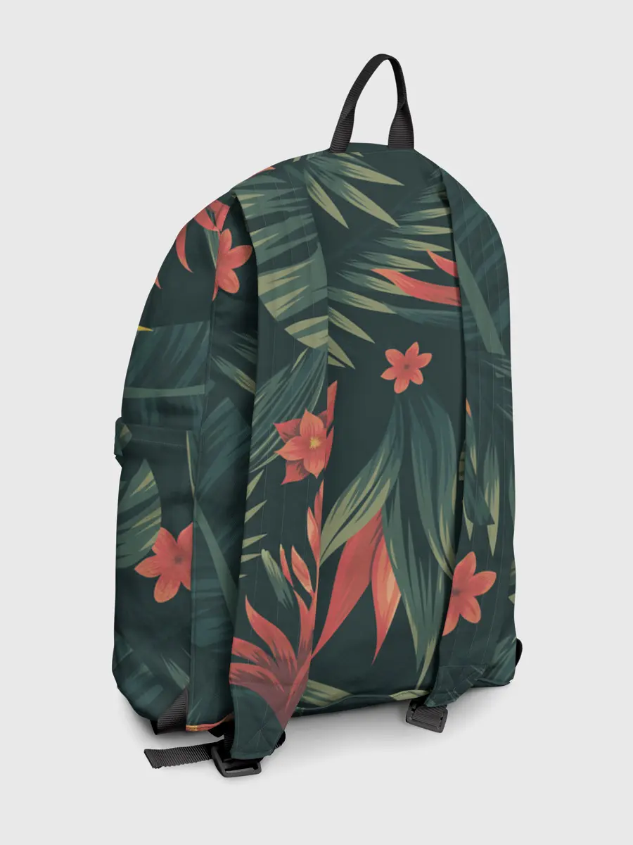 Рюкзак джинсовый / Тропический комуфляж