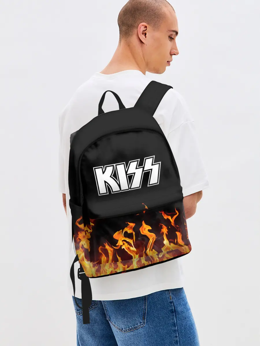 Рюкзак джинсовый / Kiss