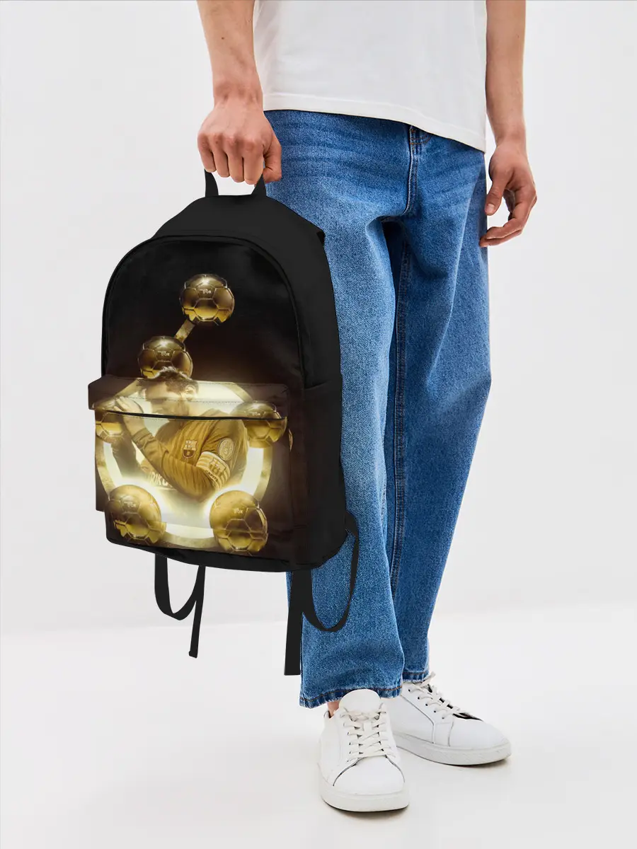 Рюкзак джинсовый / Месси шестикратный