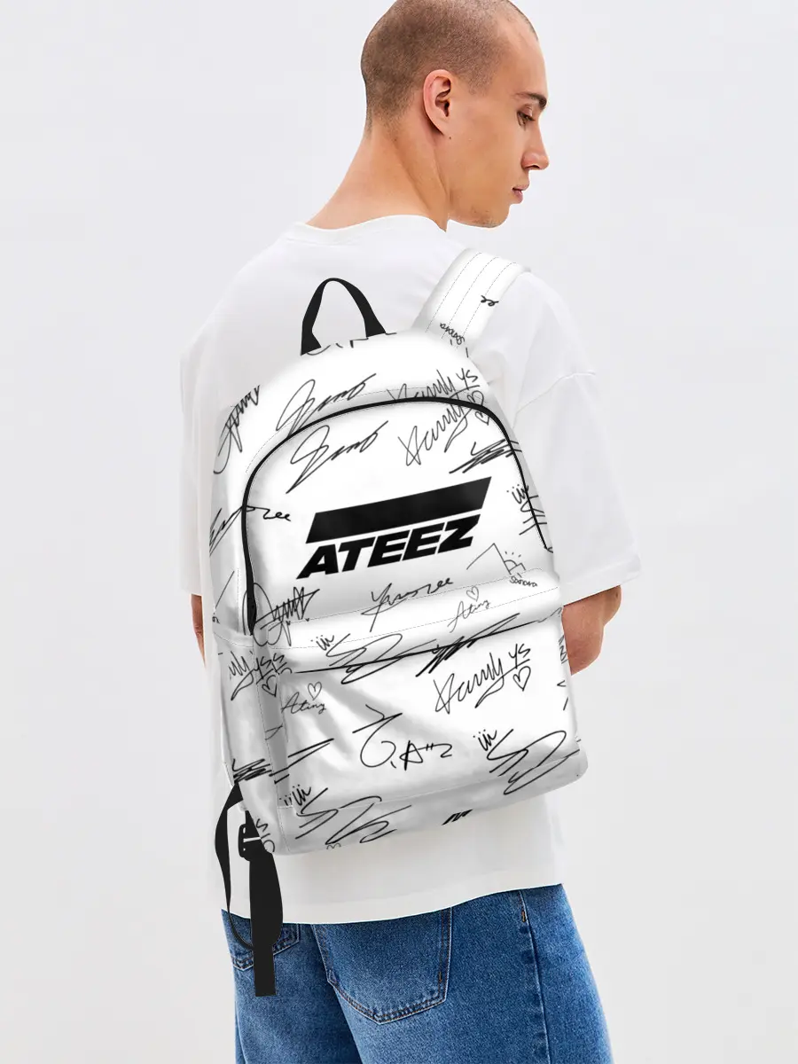 Рюкзак джинсовый / ATEEZ АВТОГРАФЫ