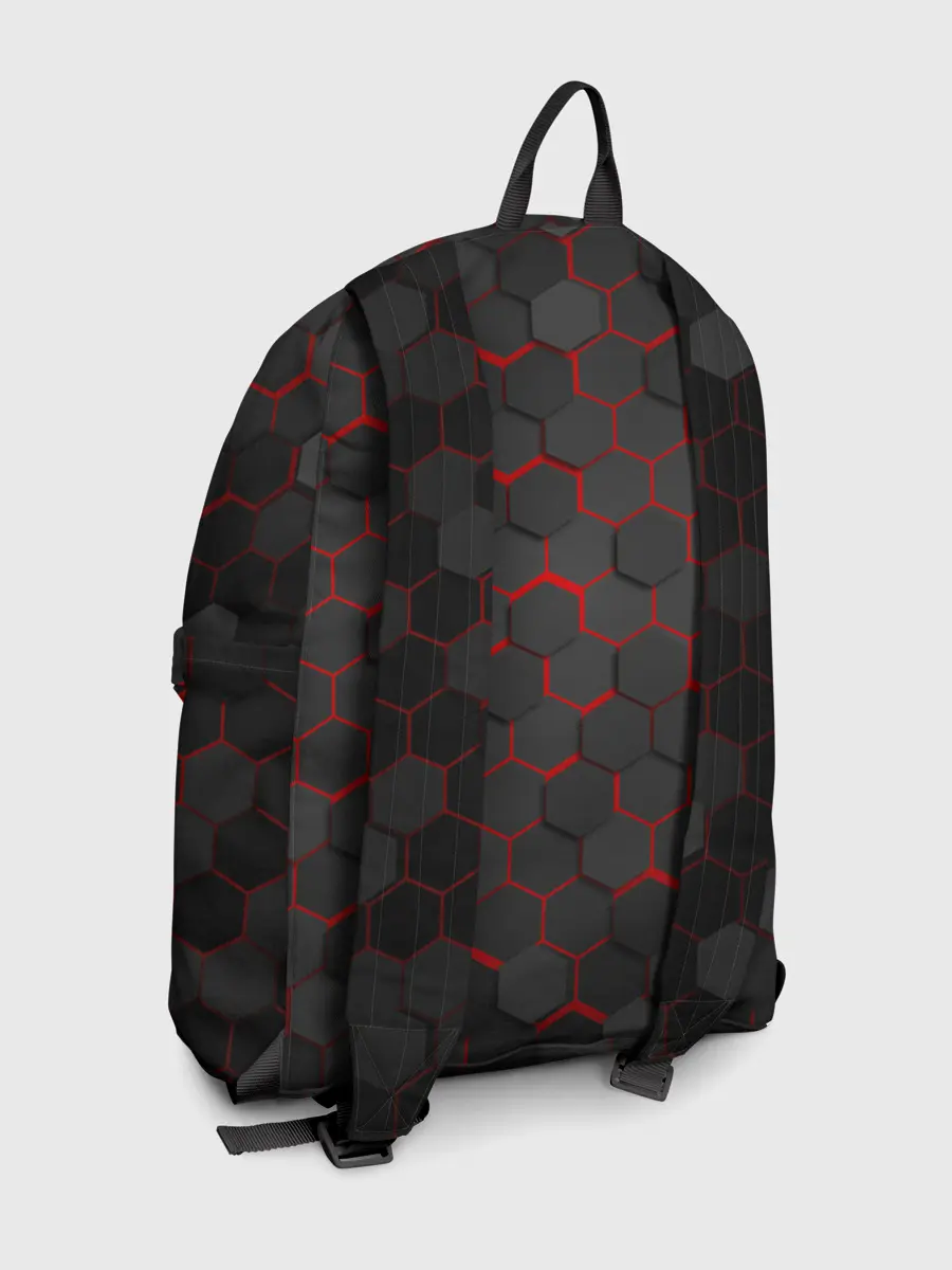 Рюкзак джинсовый / OCTAGON красный