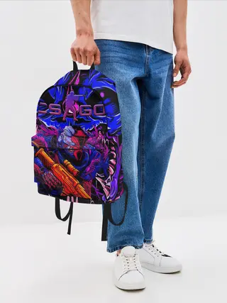 Рюкзак джинсовый / CS GO hyper beast IMBAskin
