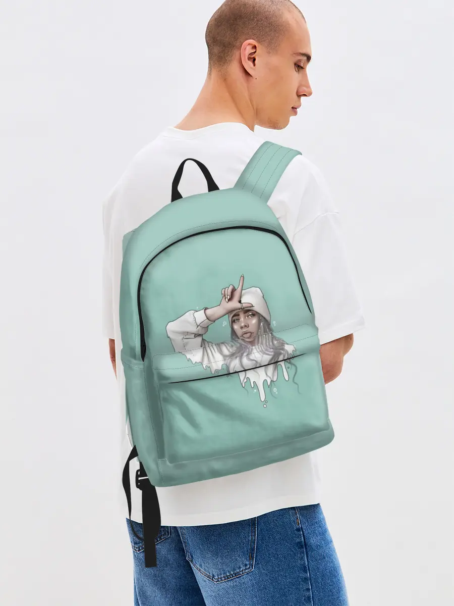 Рюкзак джинсовый / Billie Eilish Mint Art