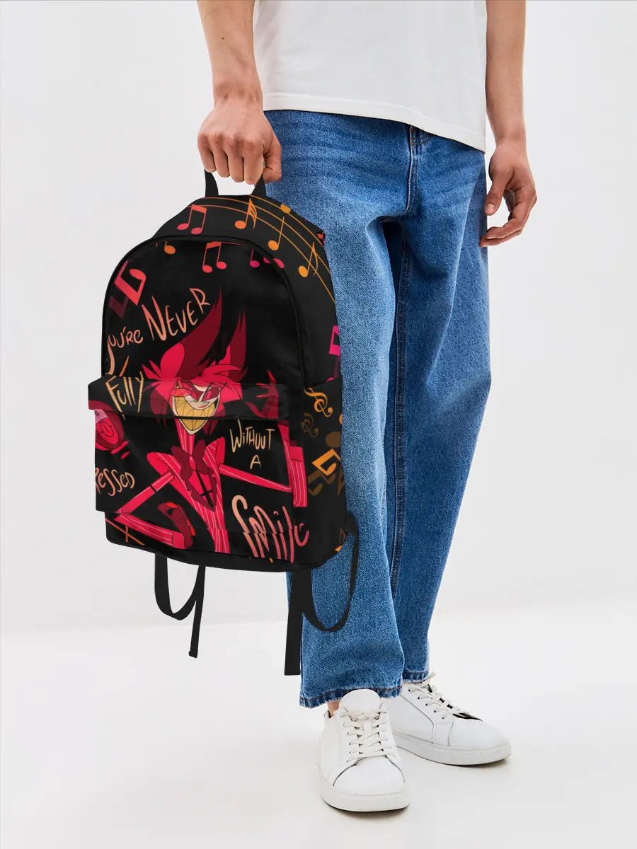 Рюкзак джинсовый / HAZBIN HOTEL ALASTOR.