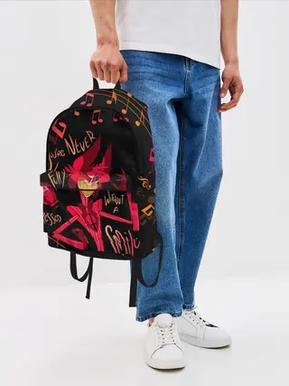 Рюкзак джинсовый / HAZBIN HOTEL ALASTOR.