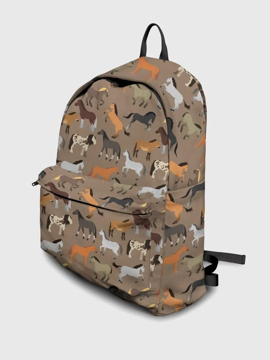 Рюкзак джинсовый / кони-лошади