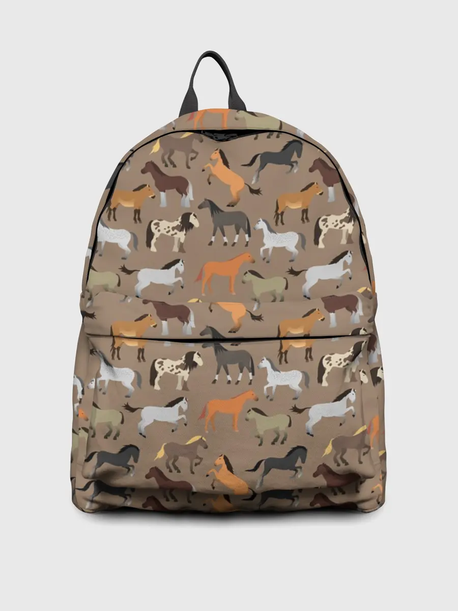 Рюкзак джинсовый / кони-лошади