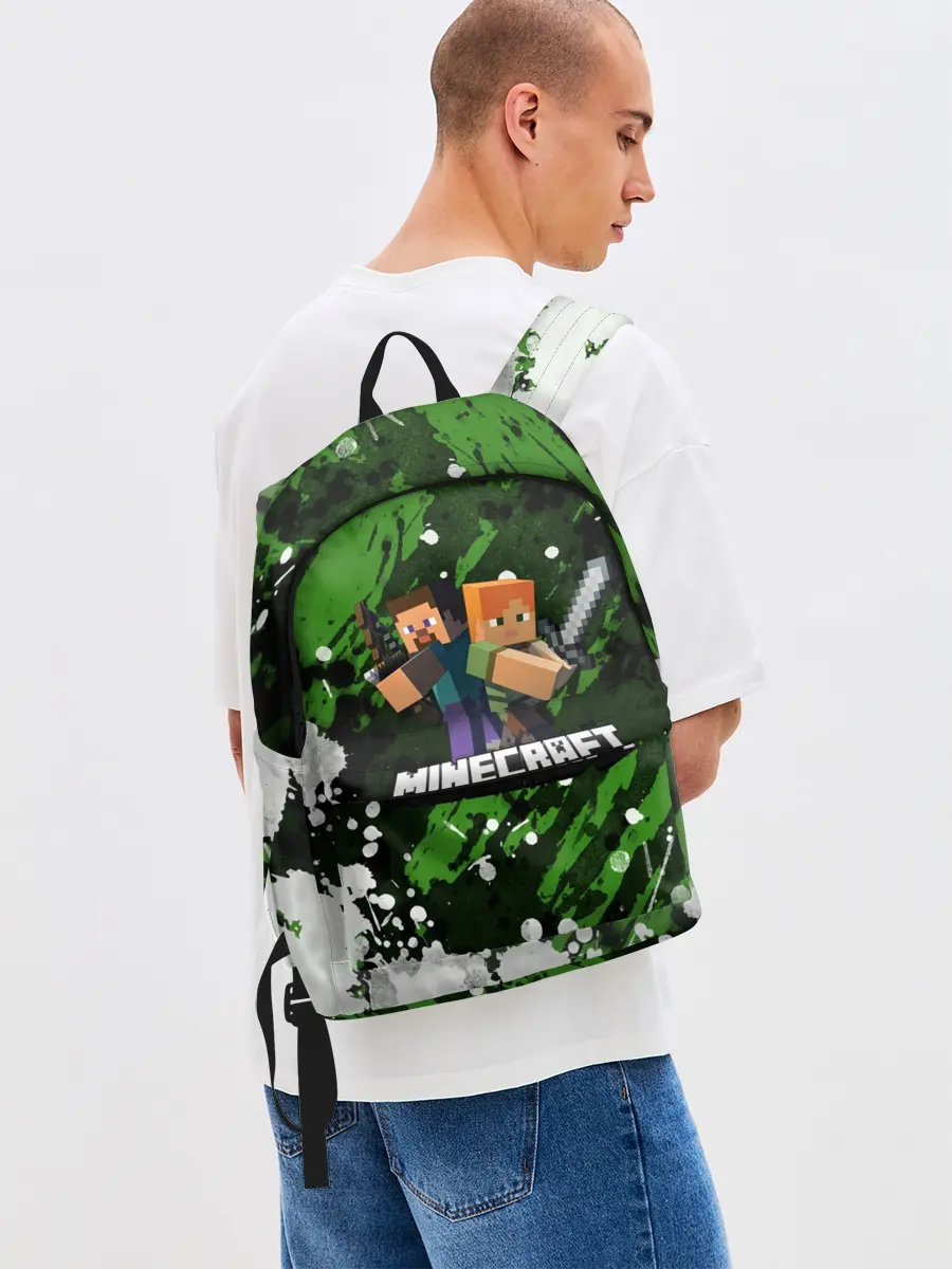 Рюкзак джинсовый / Minecraft / Майнкрафт