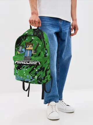 Рюкзак джинсовый / Minecraft / Майнкрафт