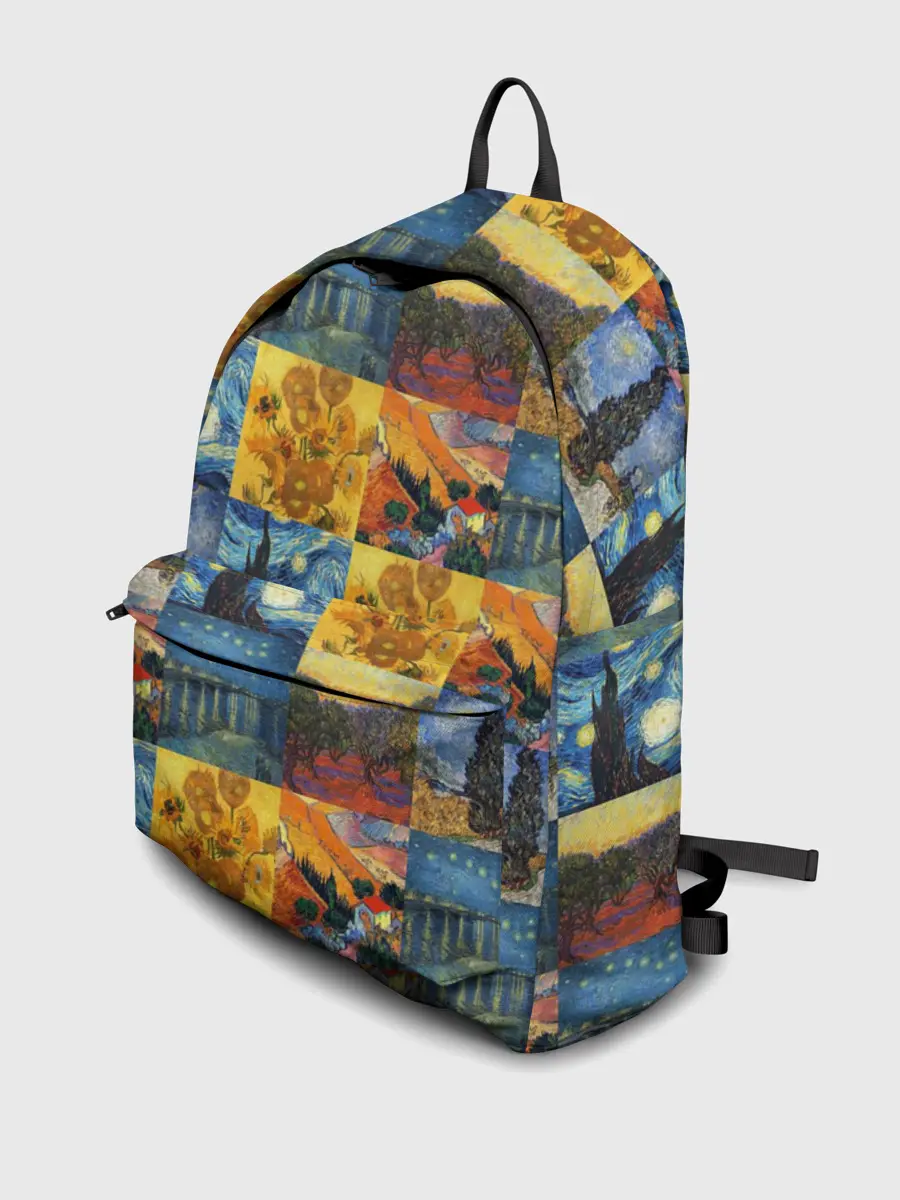 Рюкзак джинсовый / Картины Ван Гога