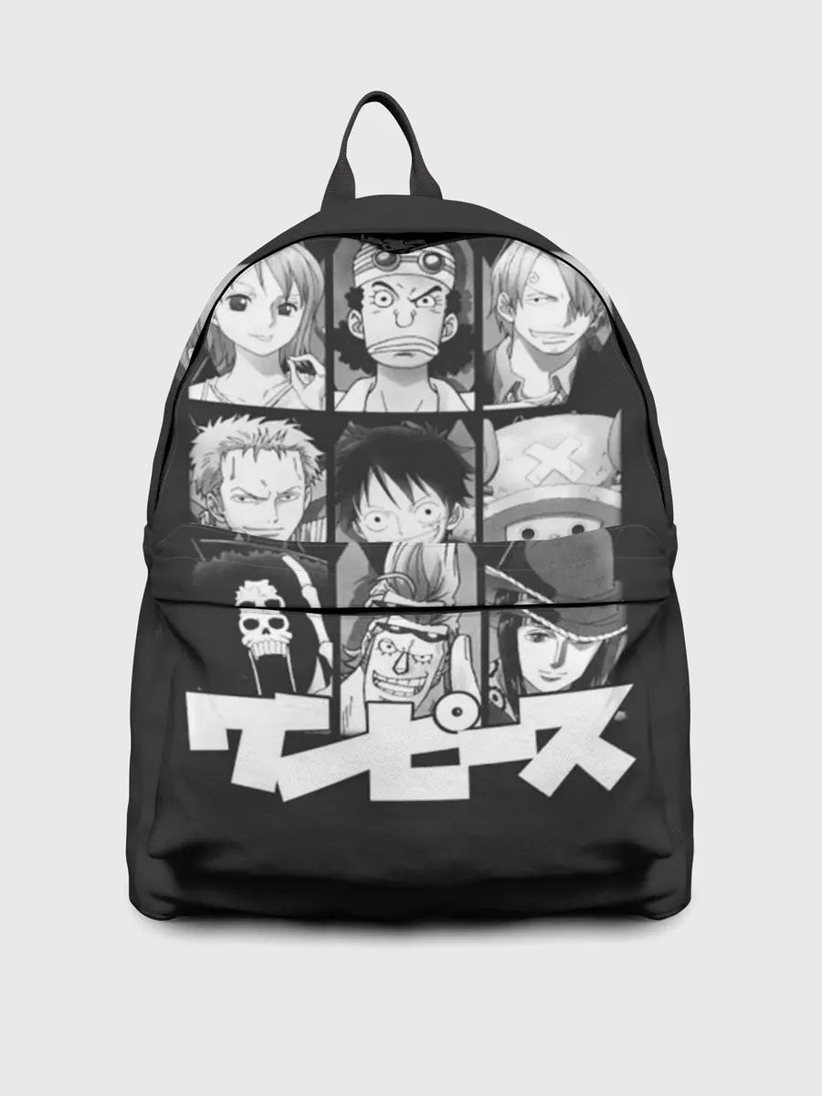 Рюкзак джинсовый / иероглифы One Piece