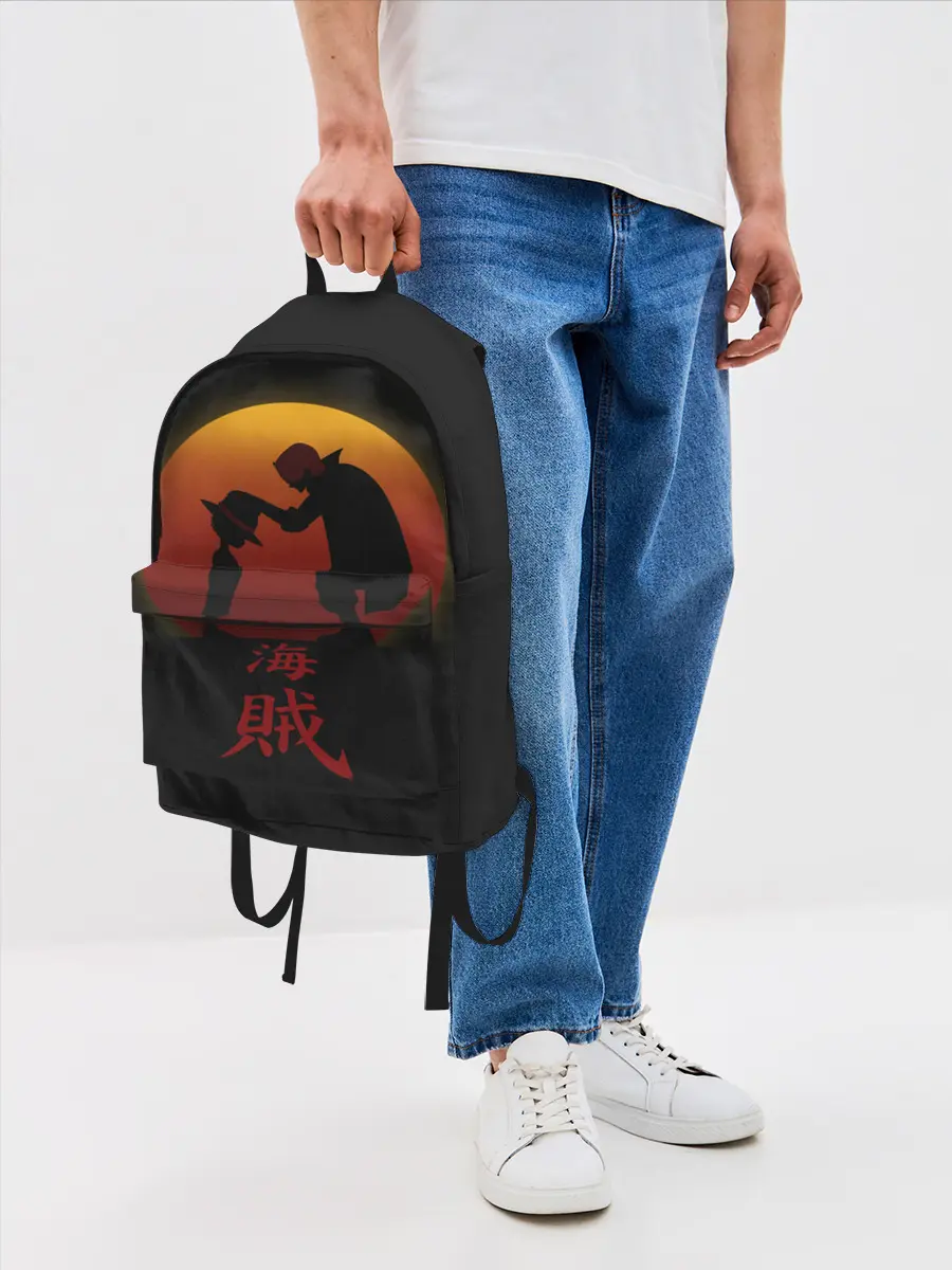 Рюкзак джинсовый / похлопывает по голове One Piece