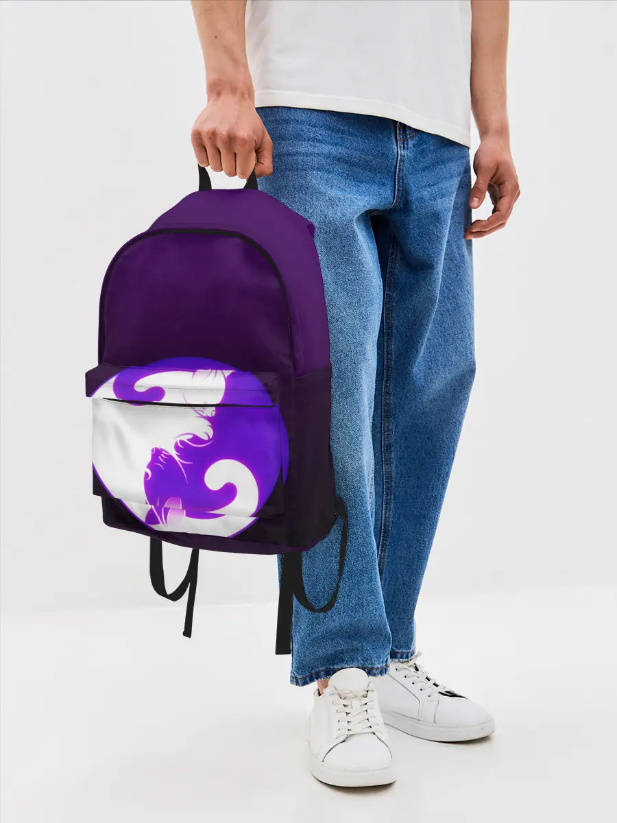 Рюкзак джинсовый / Кошачий Инь - Янь